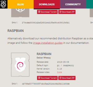 1 - Téléchargement Raspbian